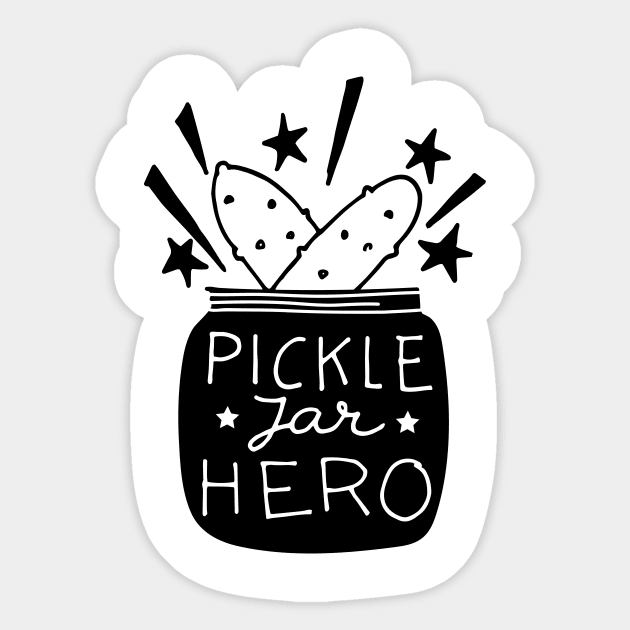 Pickle jar hero Sticker by nataliagonzalez